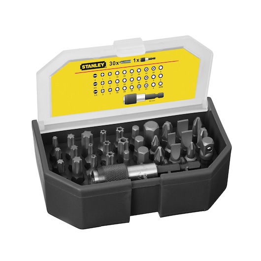 STANLEY® 25mm Mixed SL, PH, PZ, T, TT Hex Screwdriving Set (31 pc.)