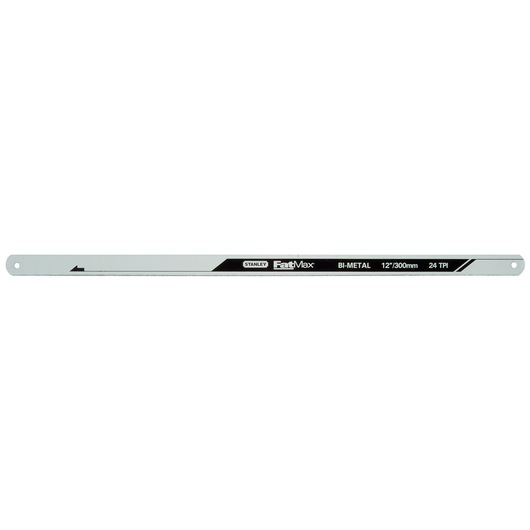 Stanley FatMax bi-metal hacksaw blade, 12 inch length, 24 TPI, suitable for metal cutting tasks.