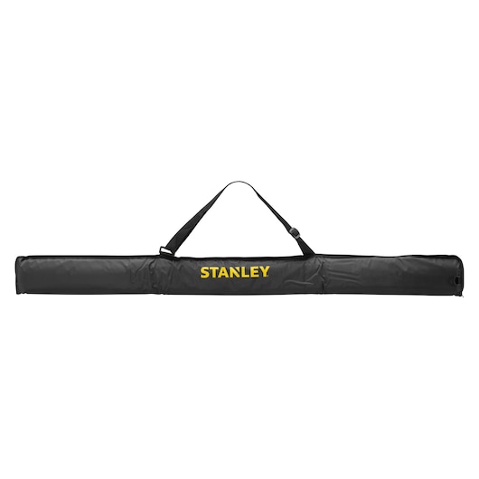 STANLEY FMHT43683-1 black soft carrying case with yellow logo, shoulder strap, product photography, front angle.