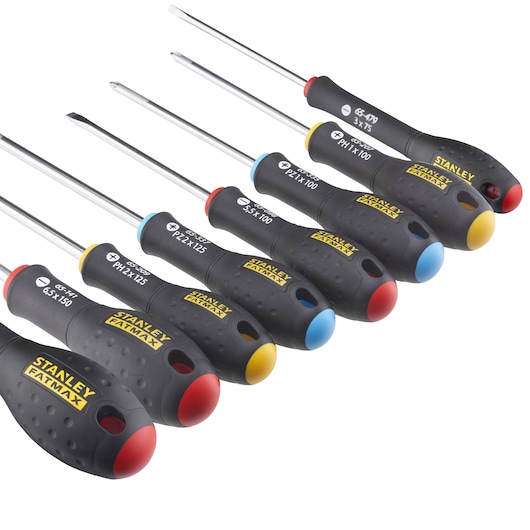 STANLEY® FATMAX® 8 piece Phillips Flared Pozidriv Screwdriver Set