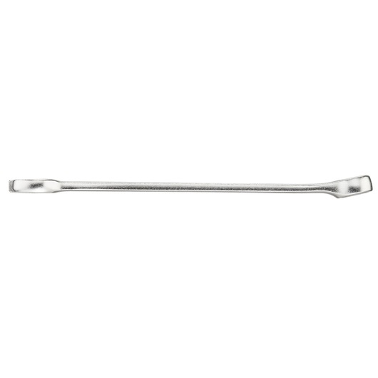 STANLEY FMMT13029-0 chrome pry bar, hand tool side view on white background.