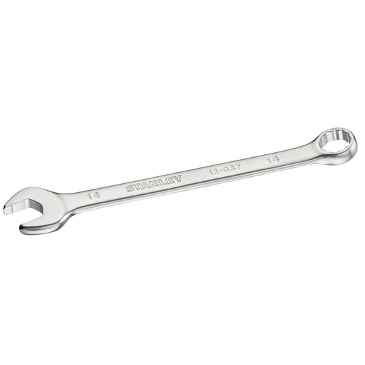 STANLEY FMMT13037-0 combination wrench, silver, 14mm, product angled on white background.