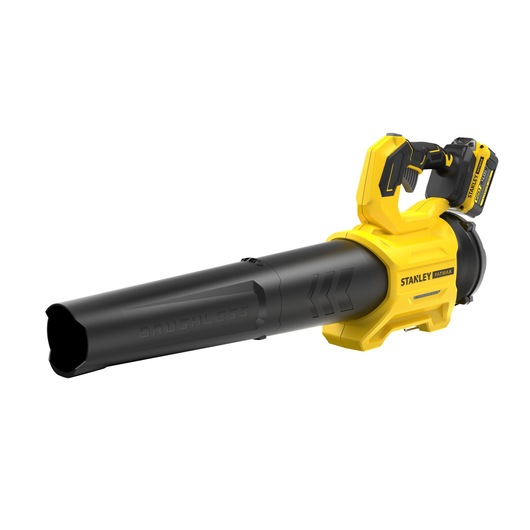 STANLEY SFMCBL730M1 cordless brushless leaf blower side angle on white background