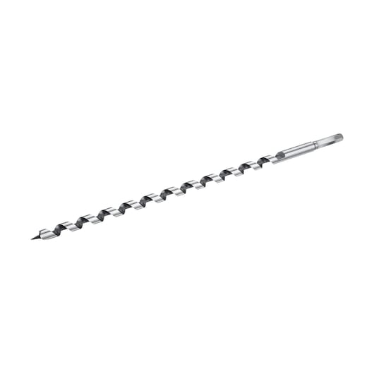 STANLEY STA52155 auger drill bit, silver metal, wood-boring, side angle on white background.