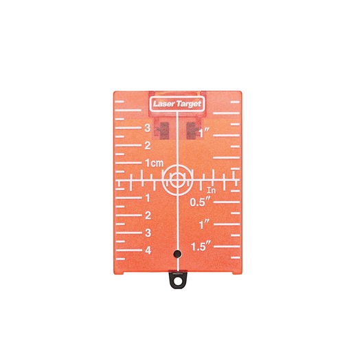 STANLEY STHT77616 laser target card with measurement markings, front view on white background.